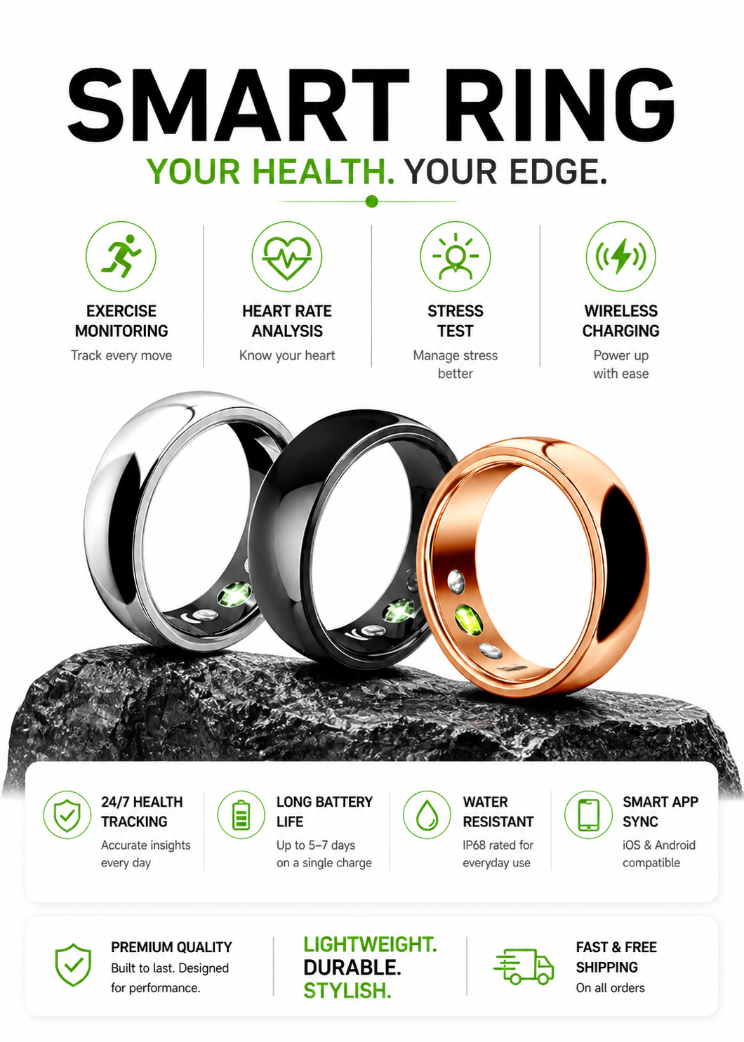 Smart Health Tracking Ring